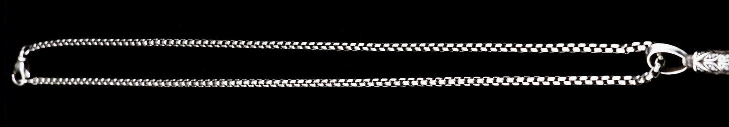 David Yurman Black Diamond Chevron Cross Pendant on 20" Sterling Silver D.Y. Box Chain