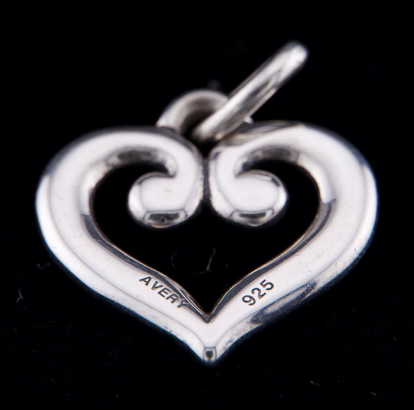 James Avery Retired Silver Scroll Heart Charm or Pendant