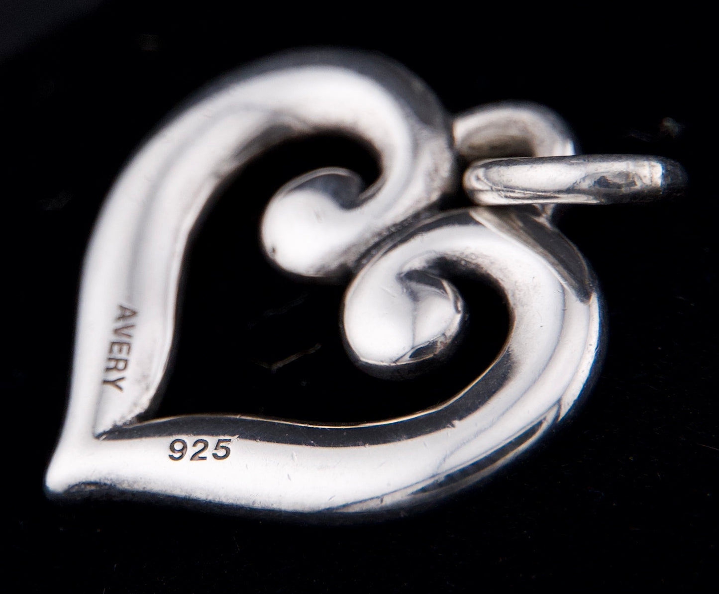 James Avery Retired Silver Scroll Heart Charm or Pendant