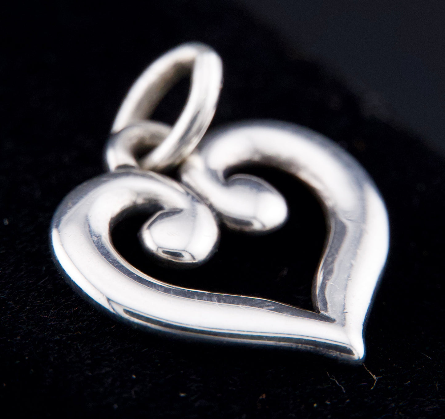 James Avery Retired Silver Scroll Heart Charm or Pendant