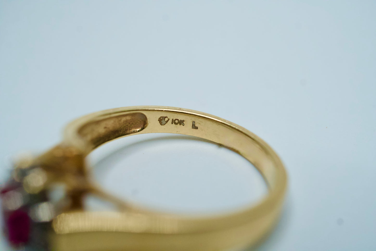 Vintage Marquise-Cut Ruby and Diamond Halo Ring