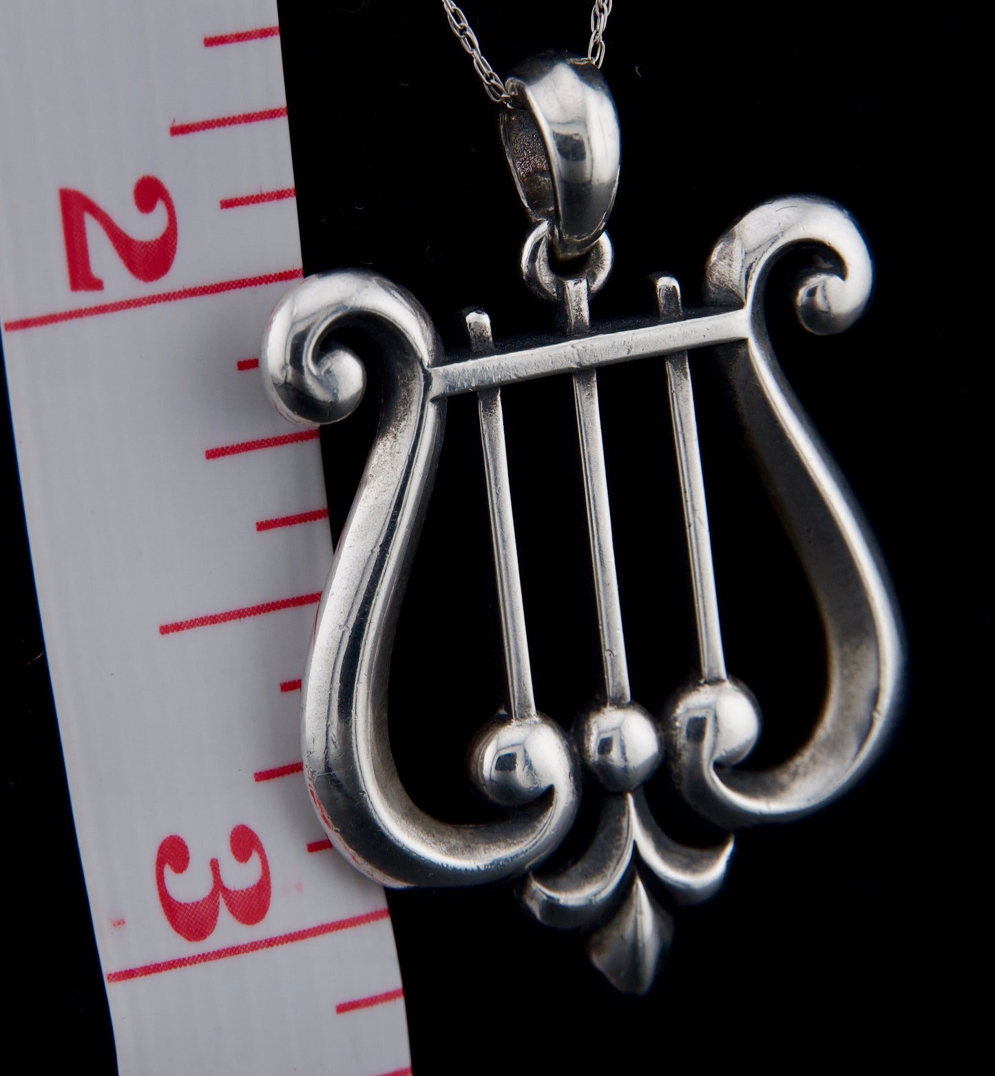 James Avery Retired Sterling Silver Lyre Harp Pendant