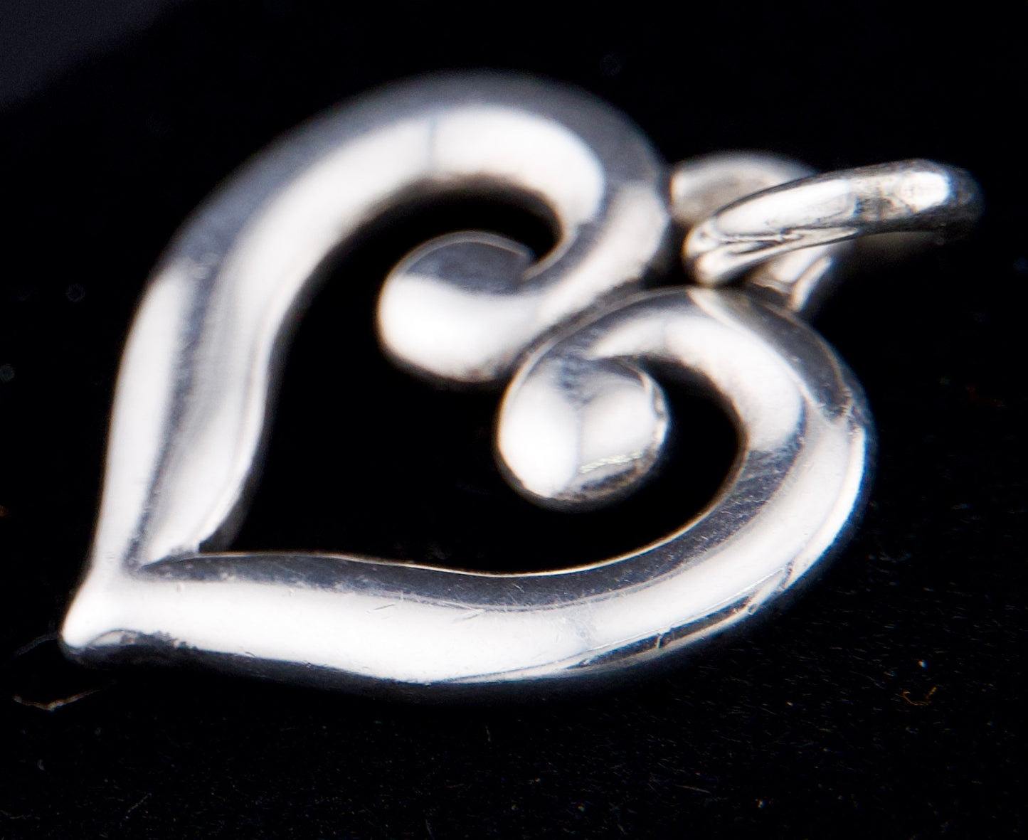 James Avery Retired Silver Scroll Heart Charm or Pendant