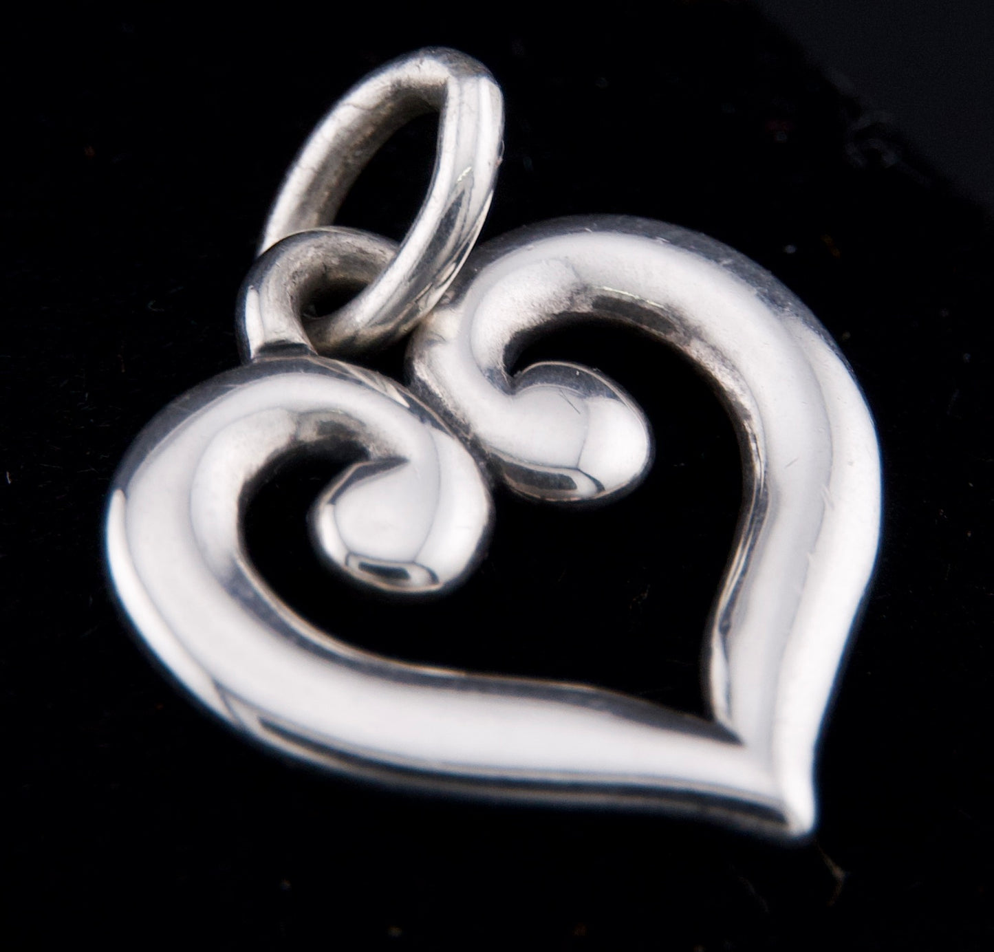 James Avery Retired Silver Scroll Heart Charm or Pendant