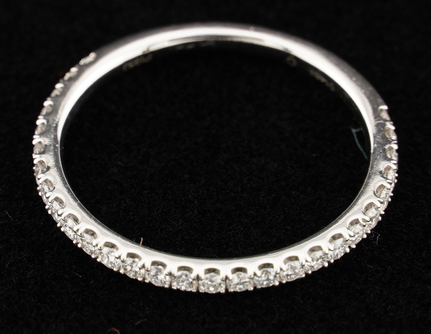 0.51Ct Cushion H VS2 Diamond in a Platinum Halo Setting with 36= .36ctw Round Brilliant G VS Diamonds Paired with a 28=.03ctw Round Brilliant G VS Diamond Platinum Wedding Band SIZE 6.5