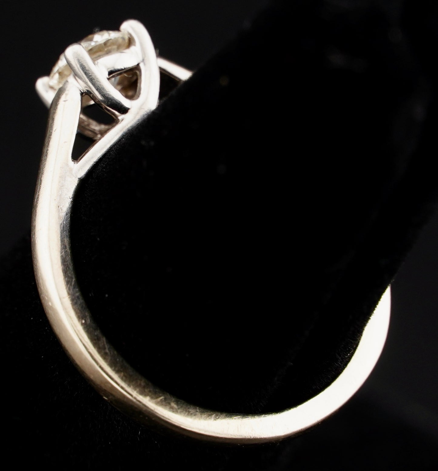 Tolkowsky Ideal Cut .48CT Solitaire Diamond 14KT Gold Engagement Ring Size 6