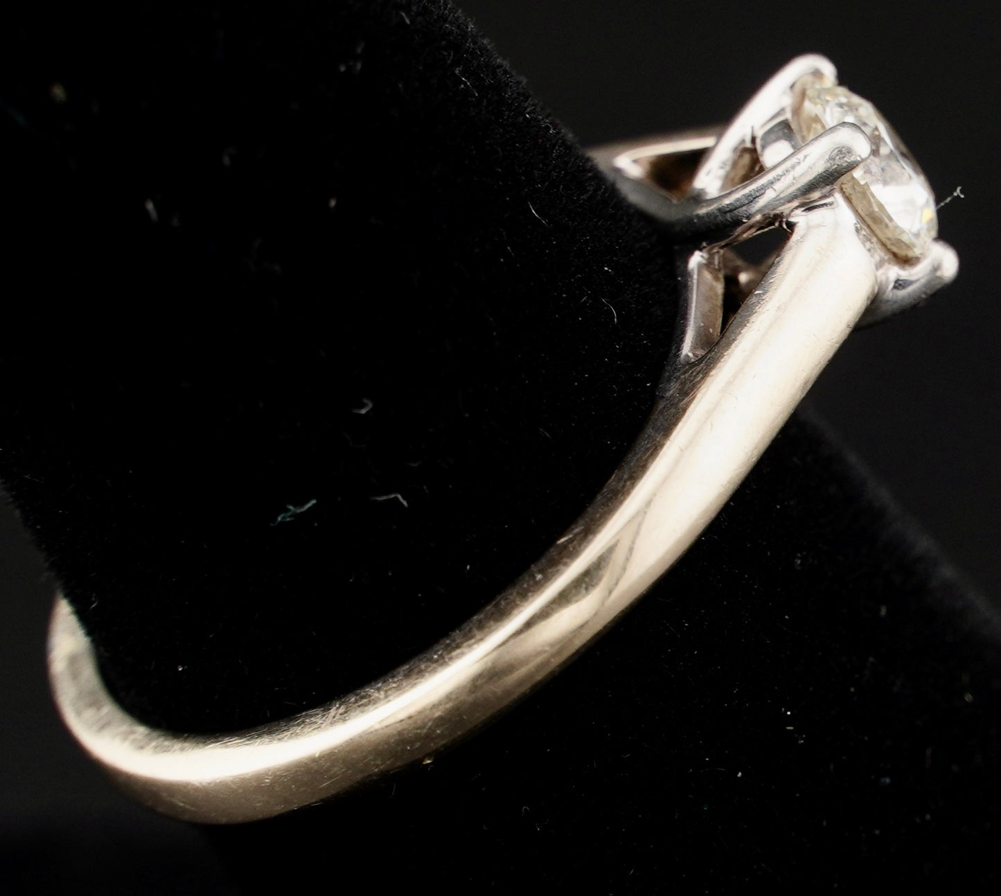 Tolkowsky Ideal Cut .48CT Solitaire Diamond 14KT Gold Engagement Ring Size 6