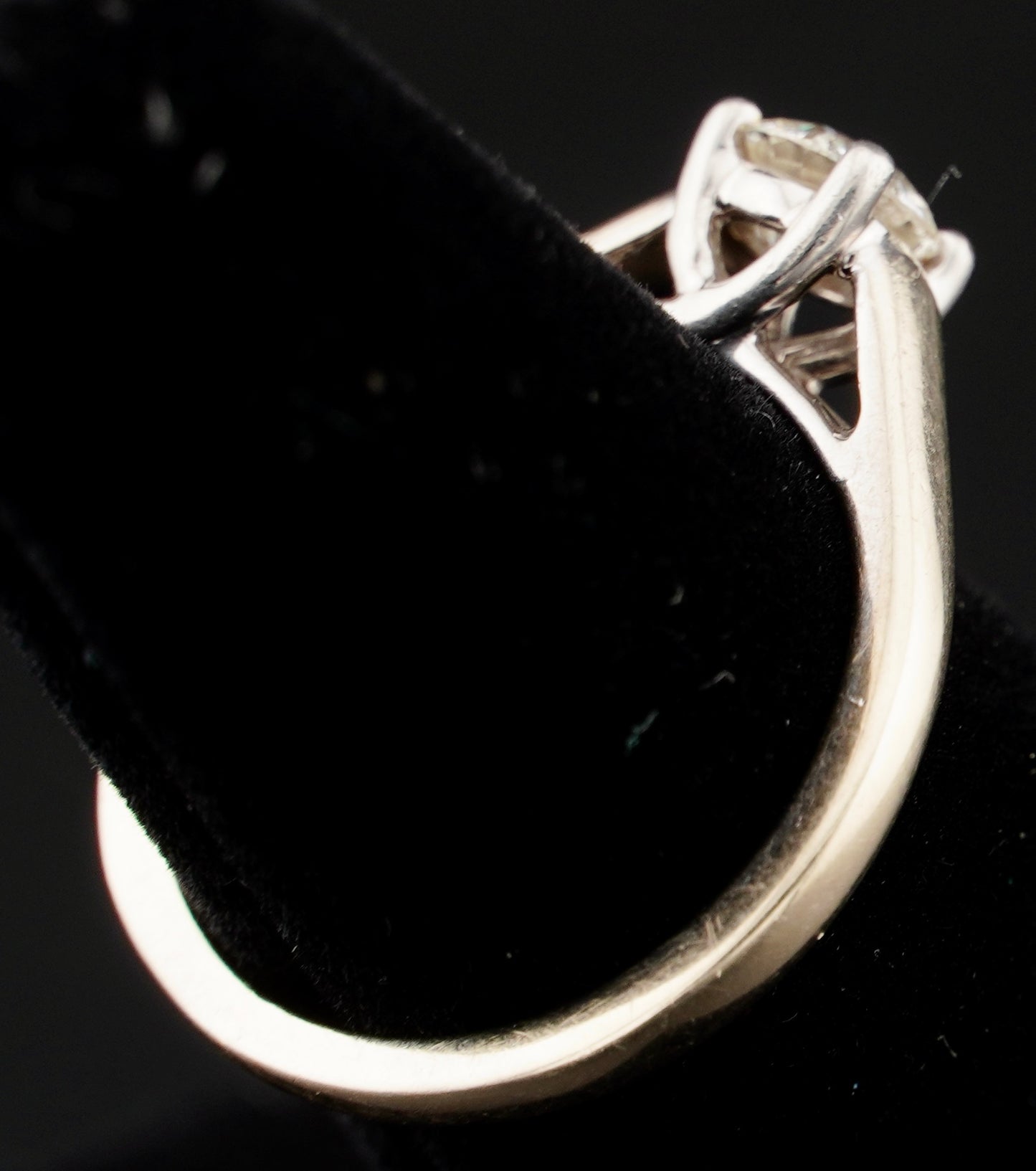 Tolkowsky Ideal Cut .48CT Solitaire Diamond 14KT Gold Engagement Ring Size 6