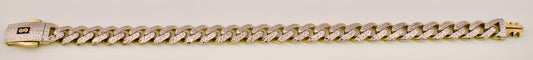 Monaco Two-Toned 10kt Cuban style Bracelet