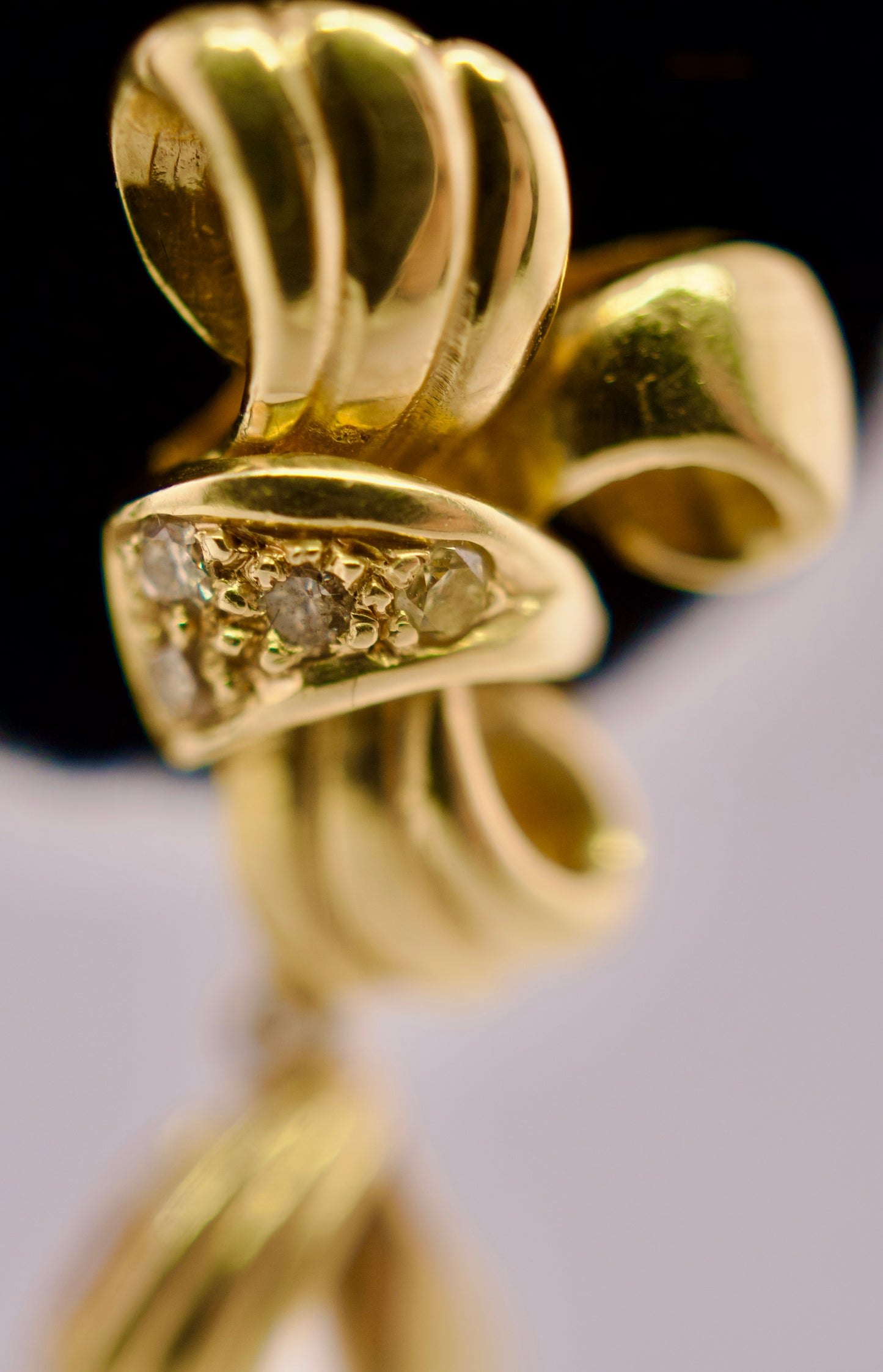 Charming Cultured Pearl and Diamond Dangles in 14kt Yellow Gold