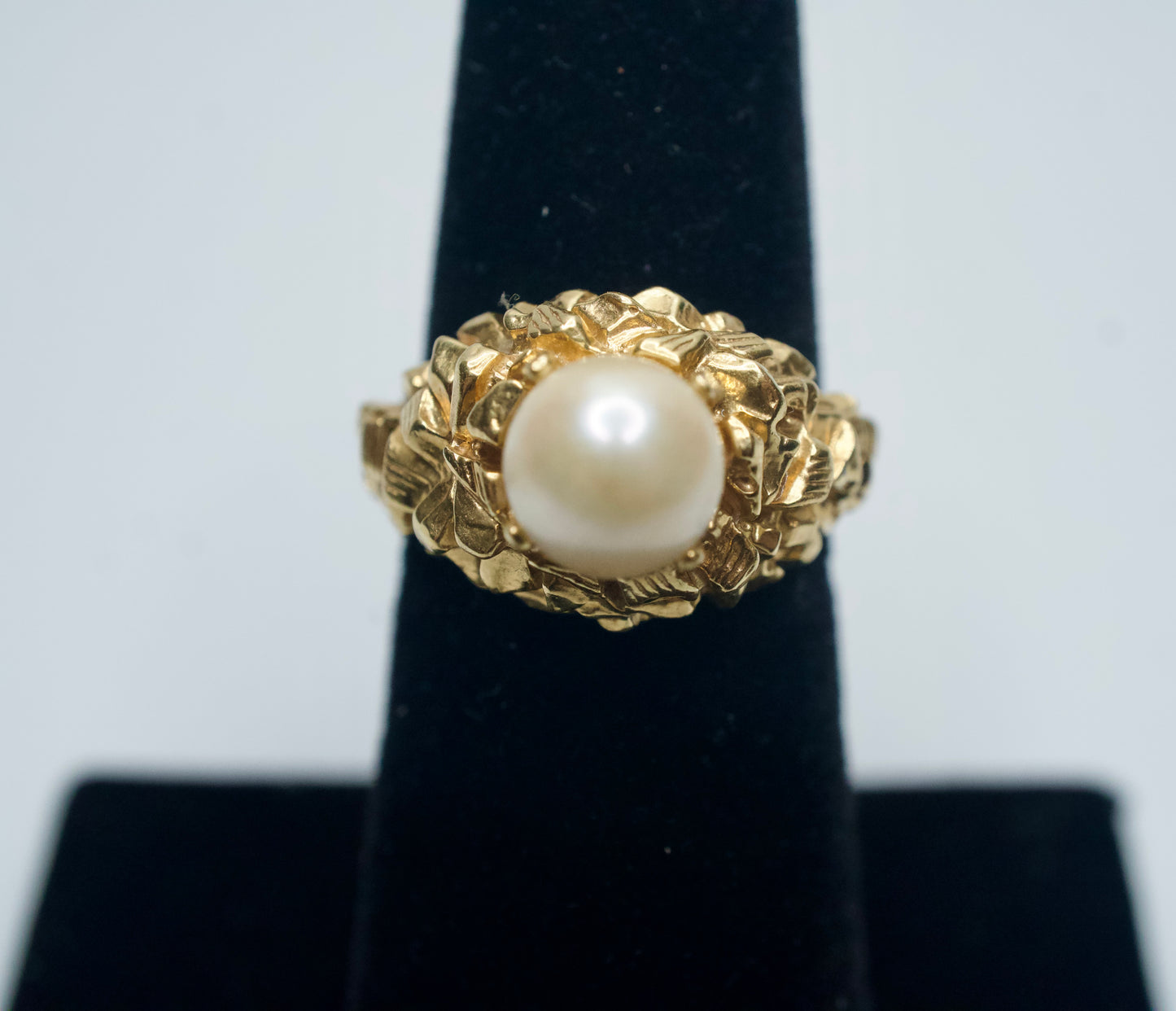 Vintage 18kt Yellow gold pearl Ring