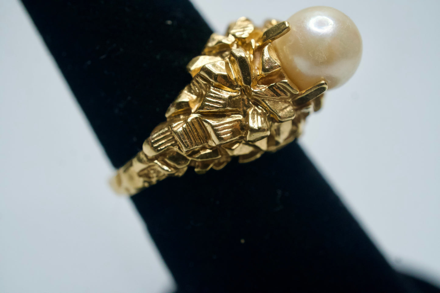 Vintage 18kt Yellow gold pearl Ring