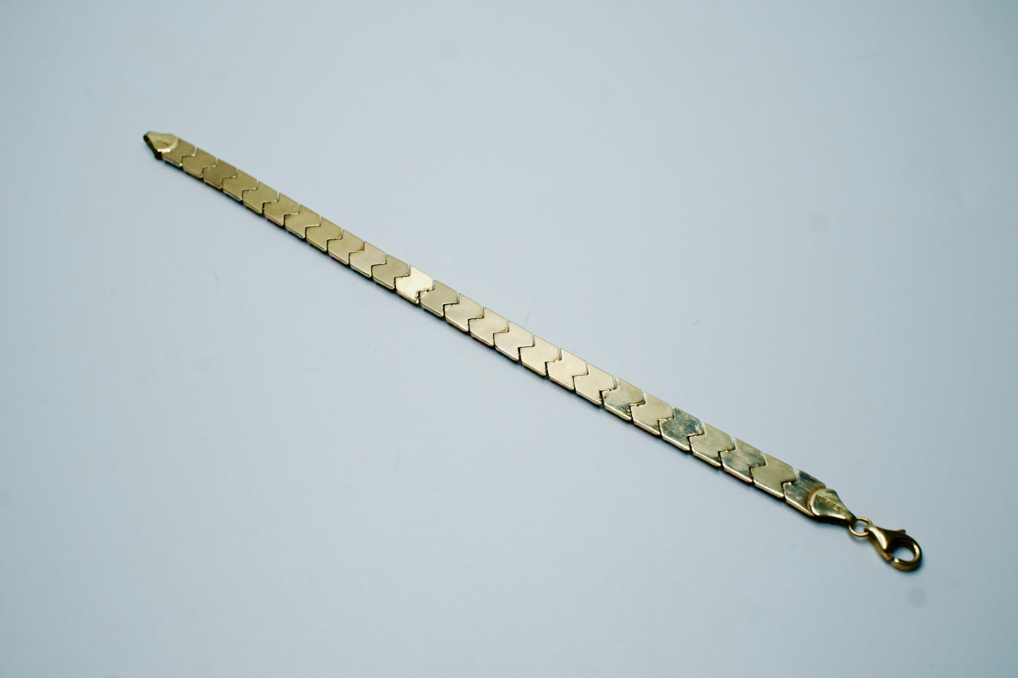 Tri-tone Chevron link Bracelet