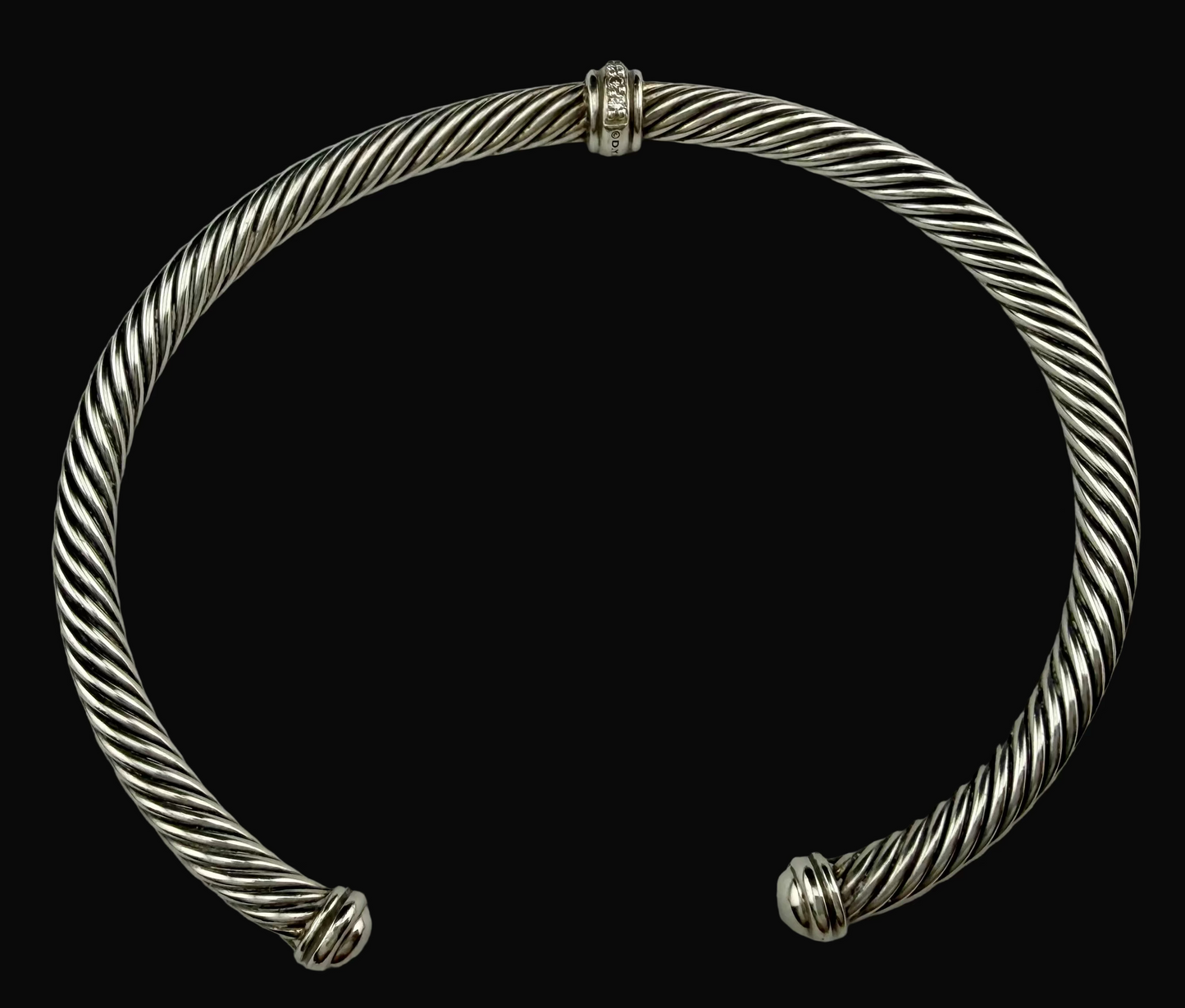 David Yurman Classic Cable Pavé Set Diamond Sterling Silver Bracelet
