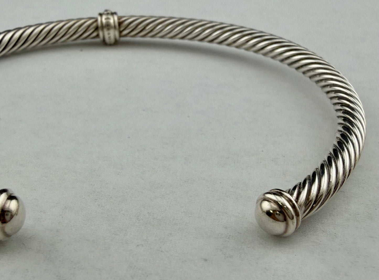 David Yurman Classic Cable Pavé Set Diamond Sterling Silver Bracelet