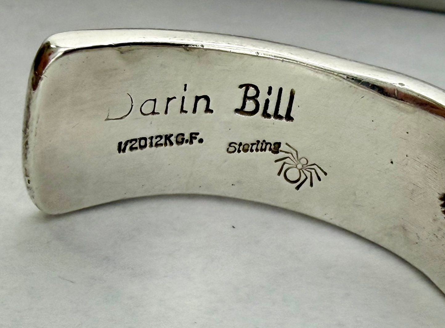 Darin Bill Navajo Sterling Silver Gold Filled Cuff Bracelet
