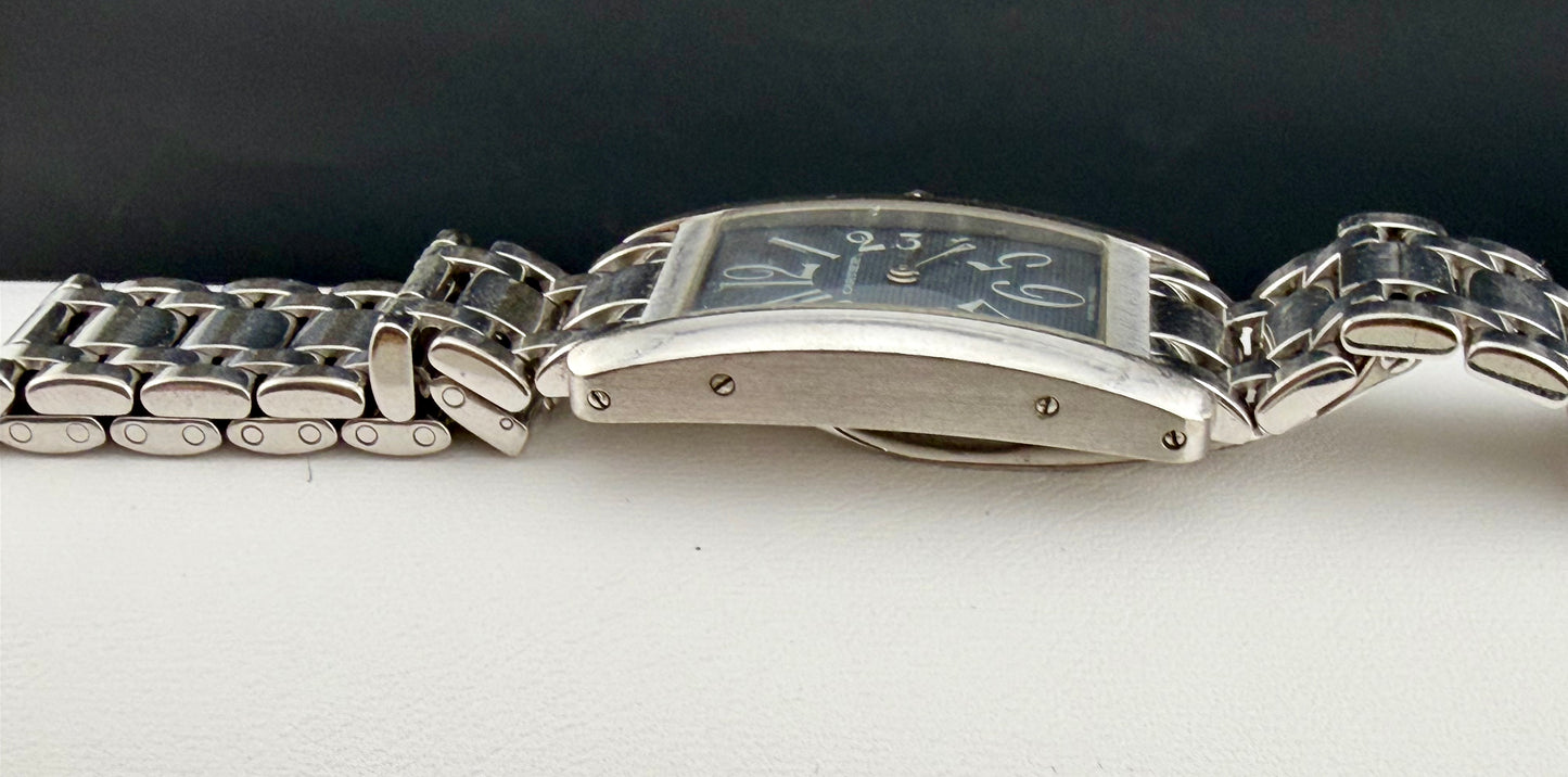 Cartier Tank Américaine 1713 Art Deco Ladies Watch in 18K White Gold Dark Grey Dial