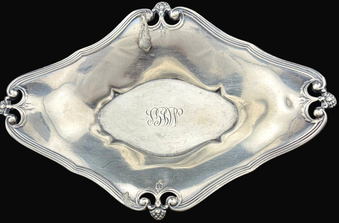 Tiffany & Co Makers Sterling Silver John C Moore II Antique Pin Tray 28.5g