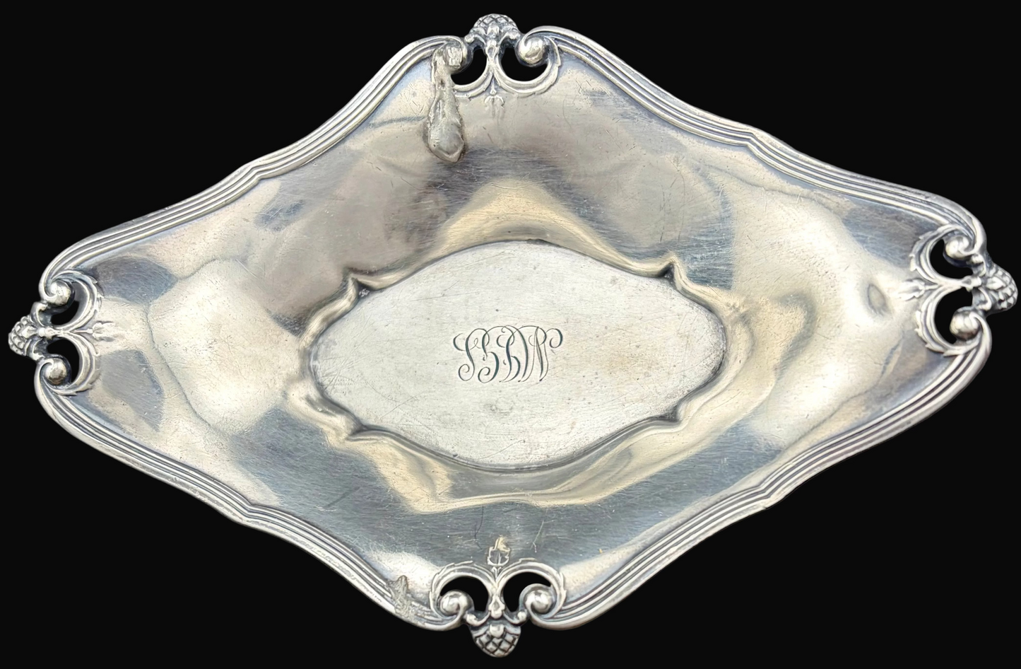 Tiffany & Co Makers Sterling Silver John C Moore II Antique Pin Tray 28.5g