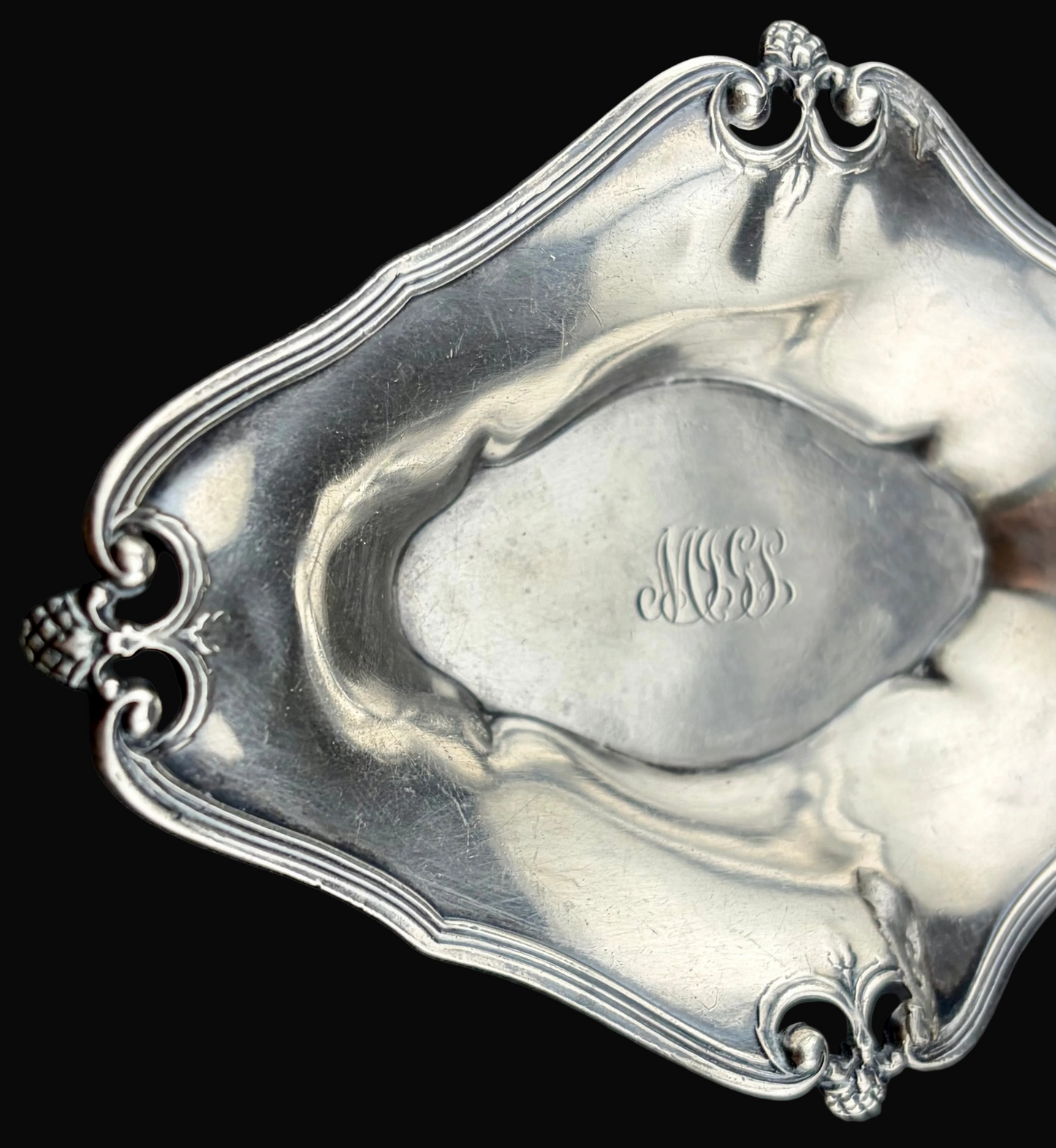 Tiffany & Co Makers Sterling Silver John C Moore II Antique Pin Tray 28.5g