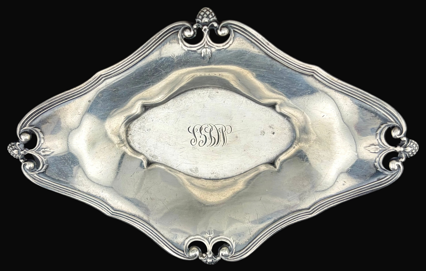 Tiffany & Co Makers Sterling Silver John C Moore II Antique Pin Tray 28.5g