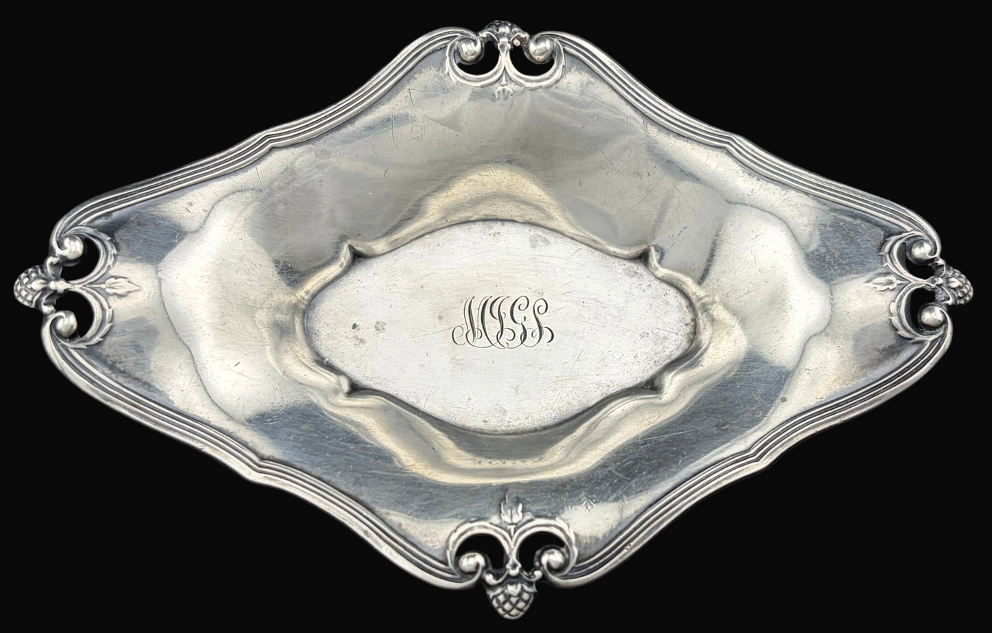 Tiffany & Co Makers Sterling Silver John C Moore II Antique Pin Tray 28.5g