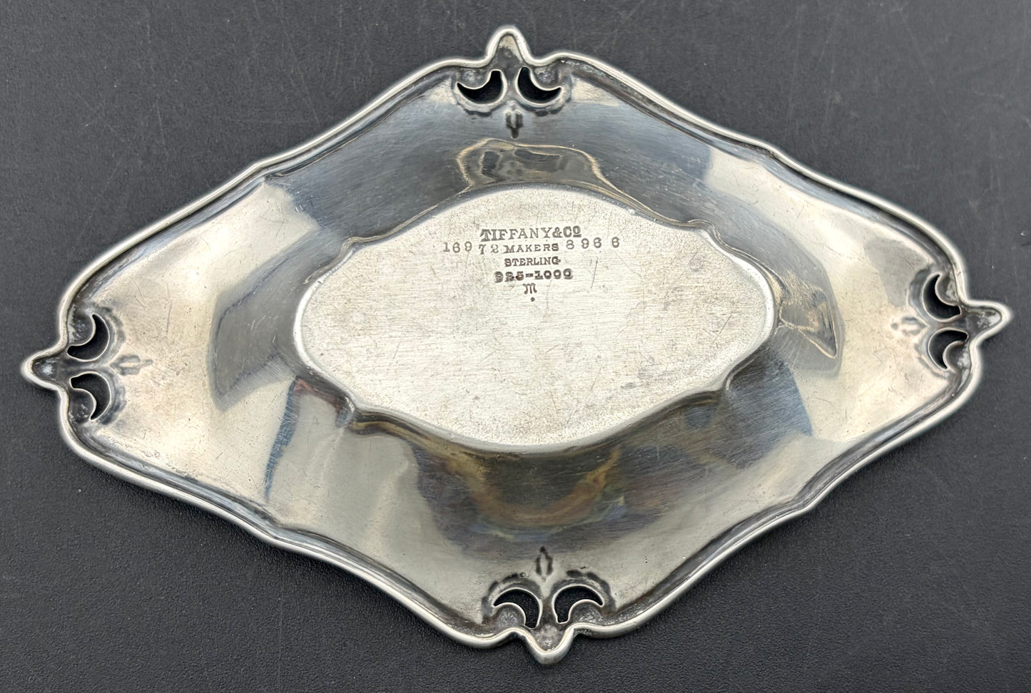 Tiffany & Co Makers Sterling Silver John C Moore II Antique Pin Tray 28.5g