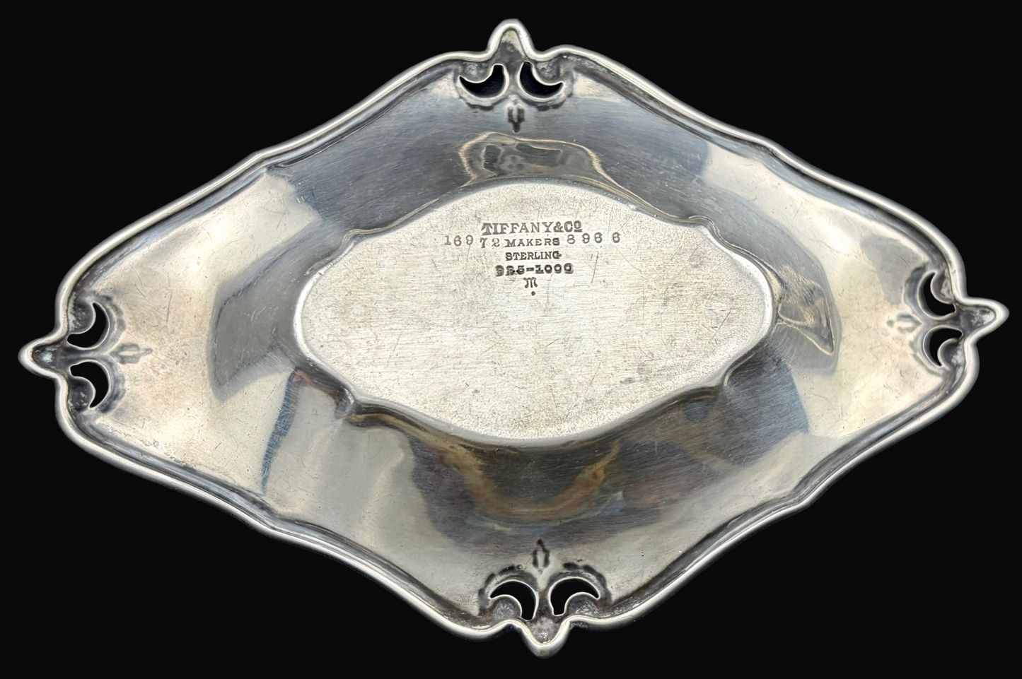 Tiffany & Co Makers Sterling Silver John C Moore II Antique Pin Tray 28.5g