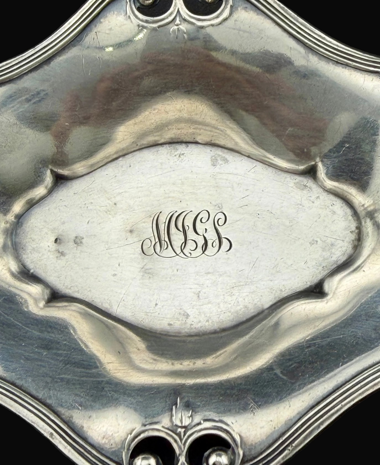 Tiffany & Co Makers Sterling Silver John C Moore II Antique Pin Tray 28.5g