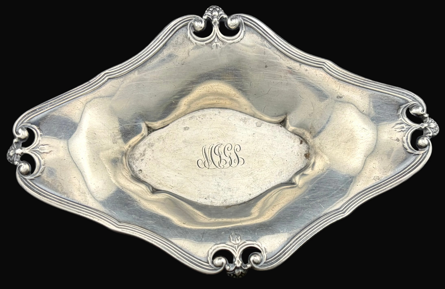 Tiffany & Co Makers Sterling Silver John C Moore II Antique Pin Tray 28.5g