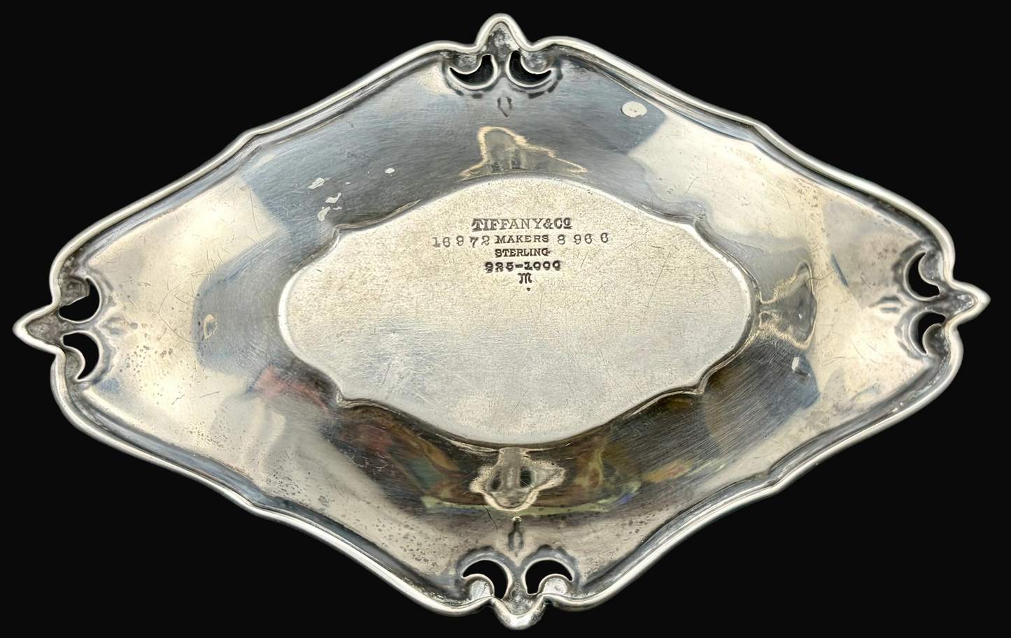 Tiffany & Co Makers Sterling Silver John C Moore II Antique Pin Tray 28.5g
