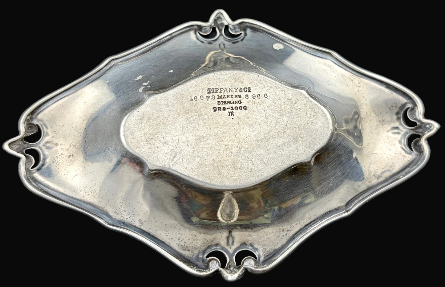 Tiffany & Co Makers Sterling Silver John C Moore II Antique Pin Tray 28.5g