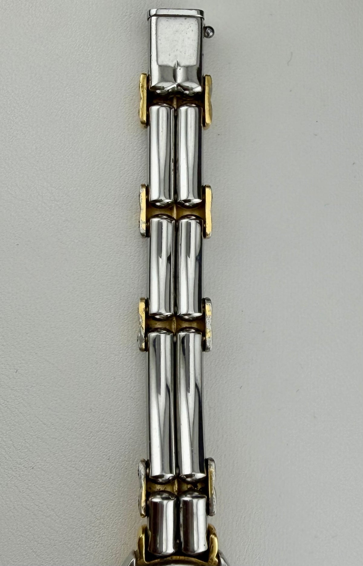 Concord Papillon Mother of Pearl Two Tone Stainless Steel Gold Tone Ladies Watch with 18k Gold Bezel