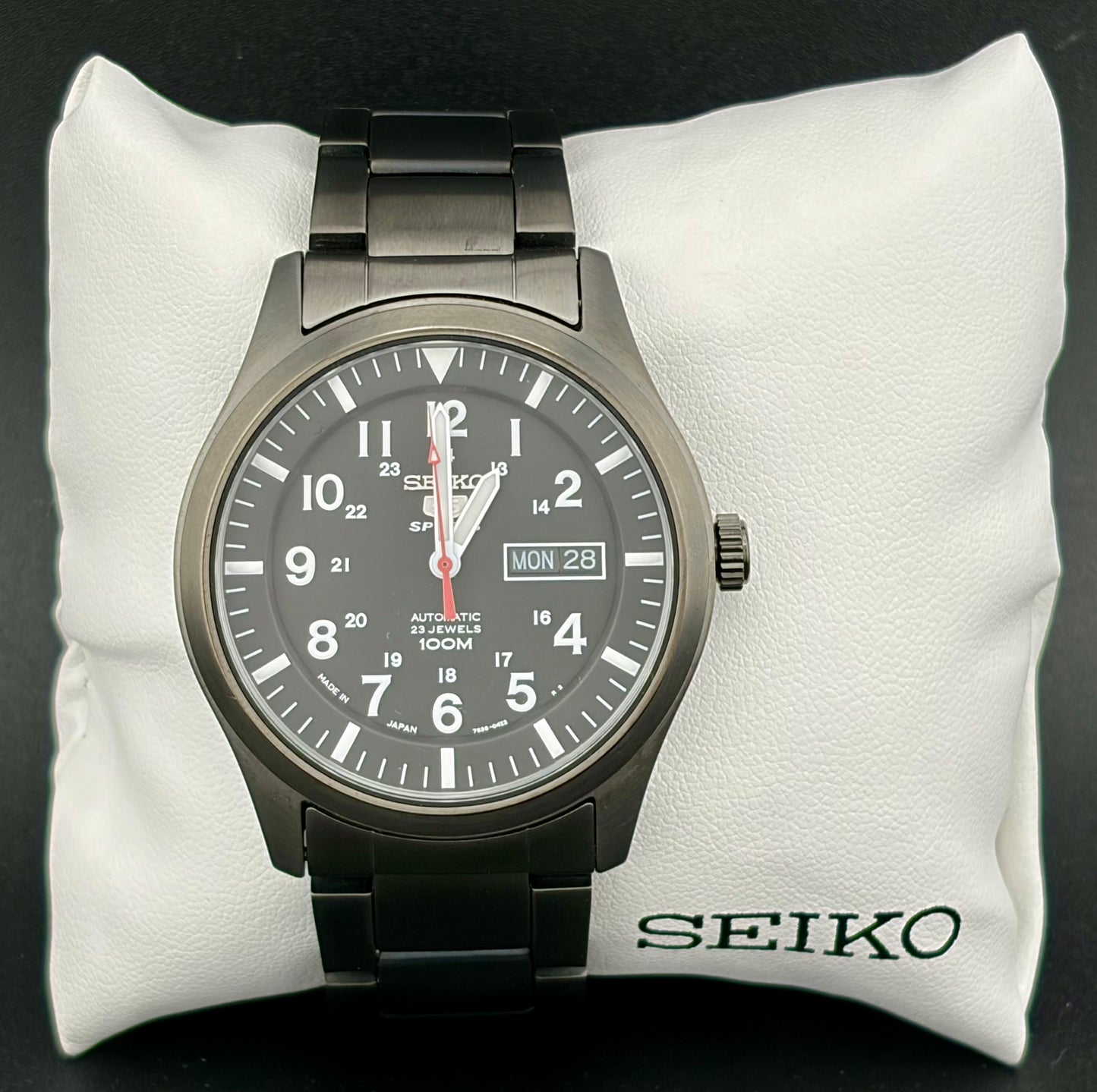 SEIKO 5 SPORTS Automatic SNZG15J1 Men's Watch Dark Grey Stainless Steel 100m
