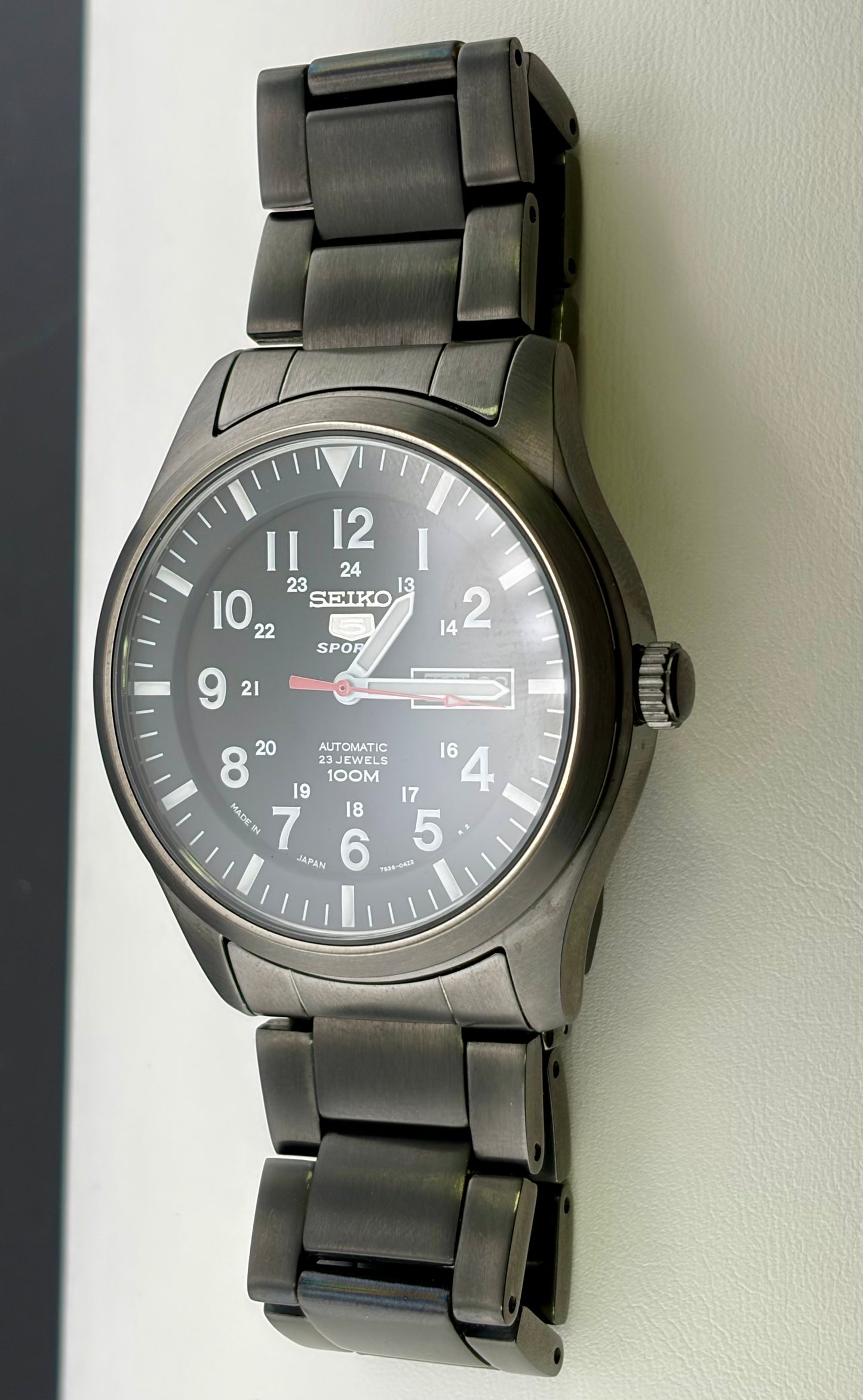 SEIKO 5 SPORTS Automatic SNZG15J1 Men's Watch Dark Grey Stainless Steel 100m