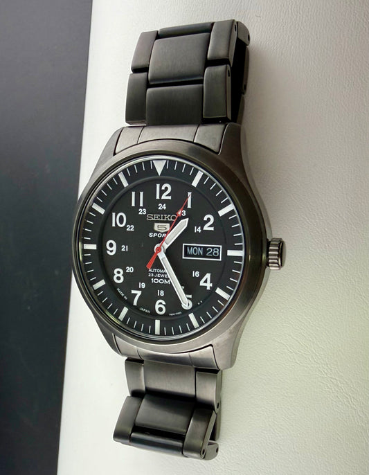 SEIKO 5 SPORTS Automatic SNZG15J1 Men's Watch Dark Grey Stainless Steel 100m