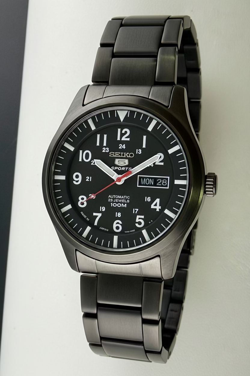 SEIKO 5 SPORTS Automatic SNZG15J1 Men's Watch Dark Grey Stainless Steel 100m