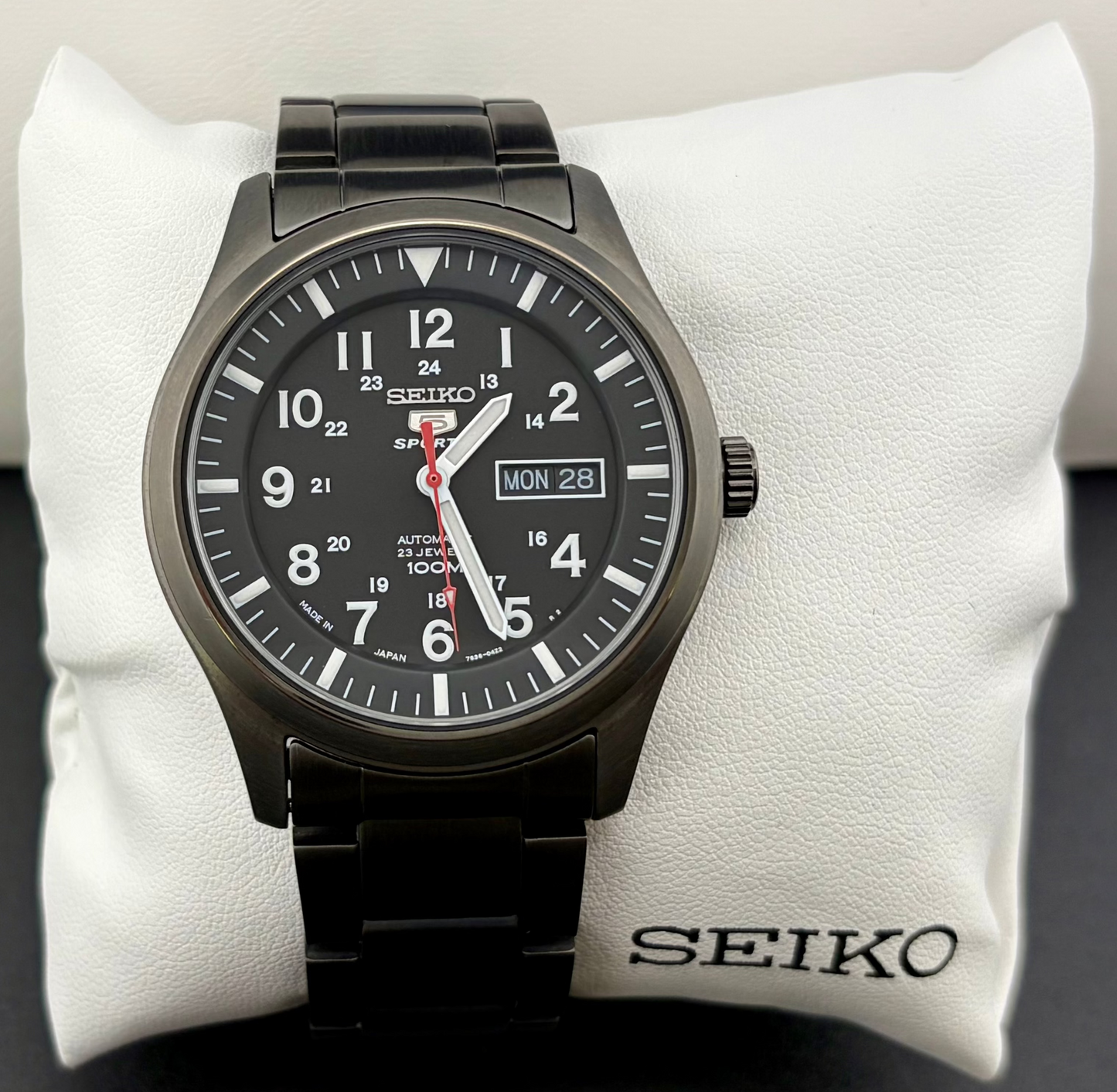 SEIKO 5 SPORTS Automatic SNZG15J1 Men's Watch Dark Grey Stainless Steel 100m