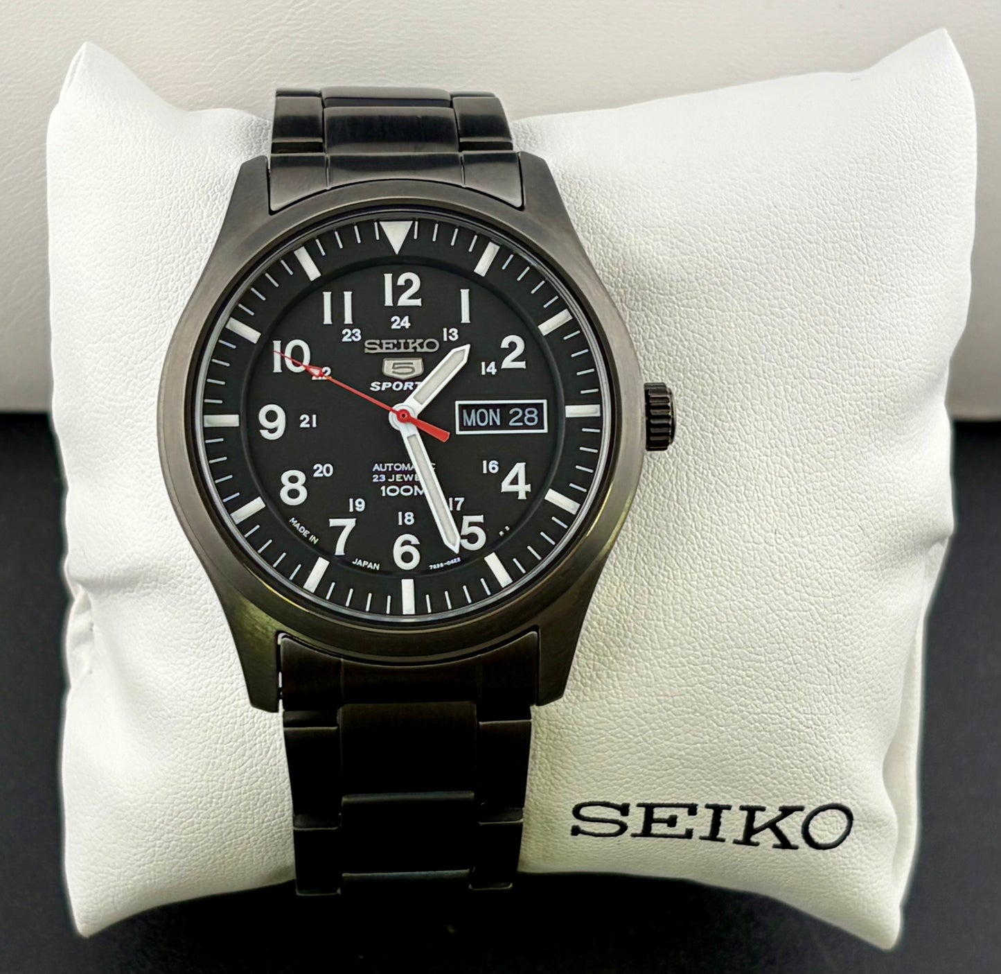 SEIKO 5 SPORTS Automatic SNZG15J1 Men's Watch Dark Grey Stainless Steel 100m
