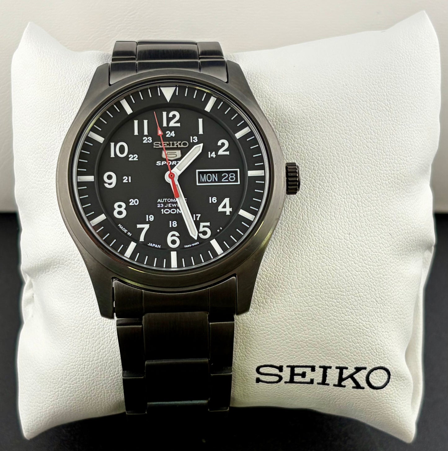 SEIKO 5 SPORTS Automatic SNZG15J1 Men's Watch Dark Grey Stainless Steel 100m