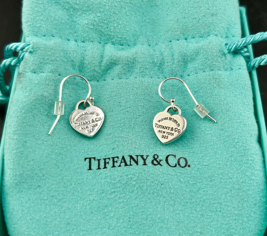 Return to Tiffany Mini Heart Tag Earrings 925 Sterling Silver Tiffany & Co.