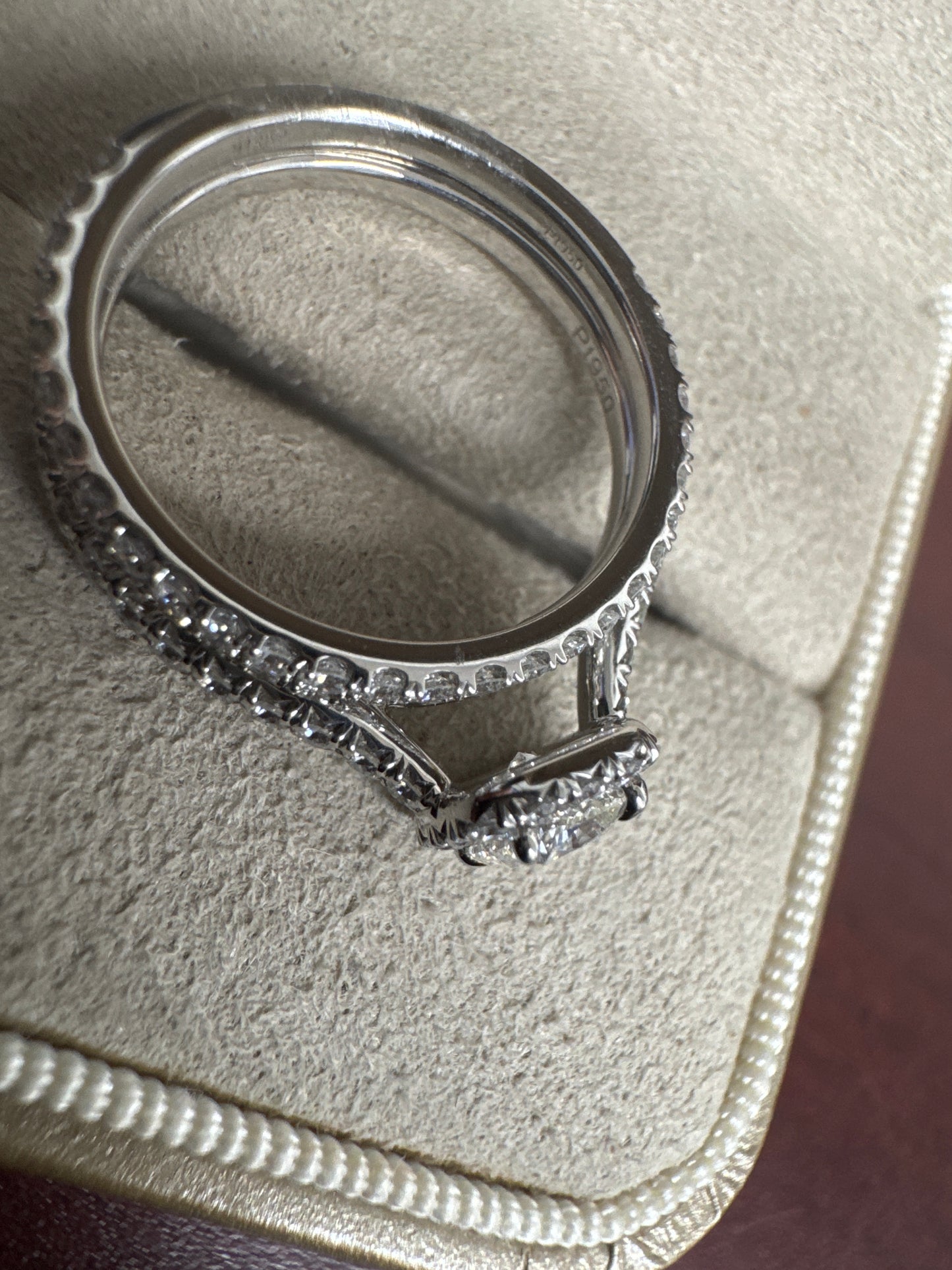 Platinum Diamond Engagement Ring size 6.5 CERTIFIED